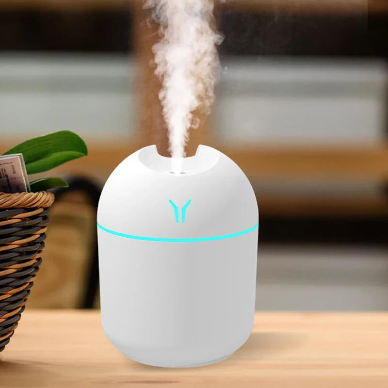250ML USB Mini Air Humidifier with LED Lamp – Portable, Quiet, and Efficient Air Moisturizer for Home & Office