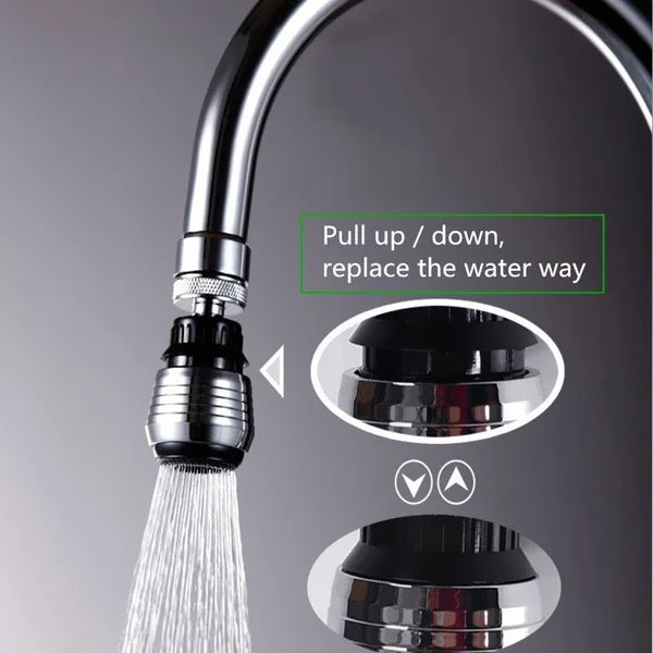 2 Mode Faucet Extender Nozzle Water Diffuser Tap Mixer Aerator Kitchen Attachment Adapter Frother Sprayer Saving Bubbler Filte - UltraChic