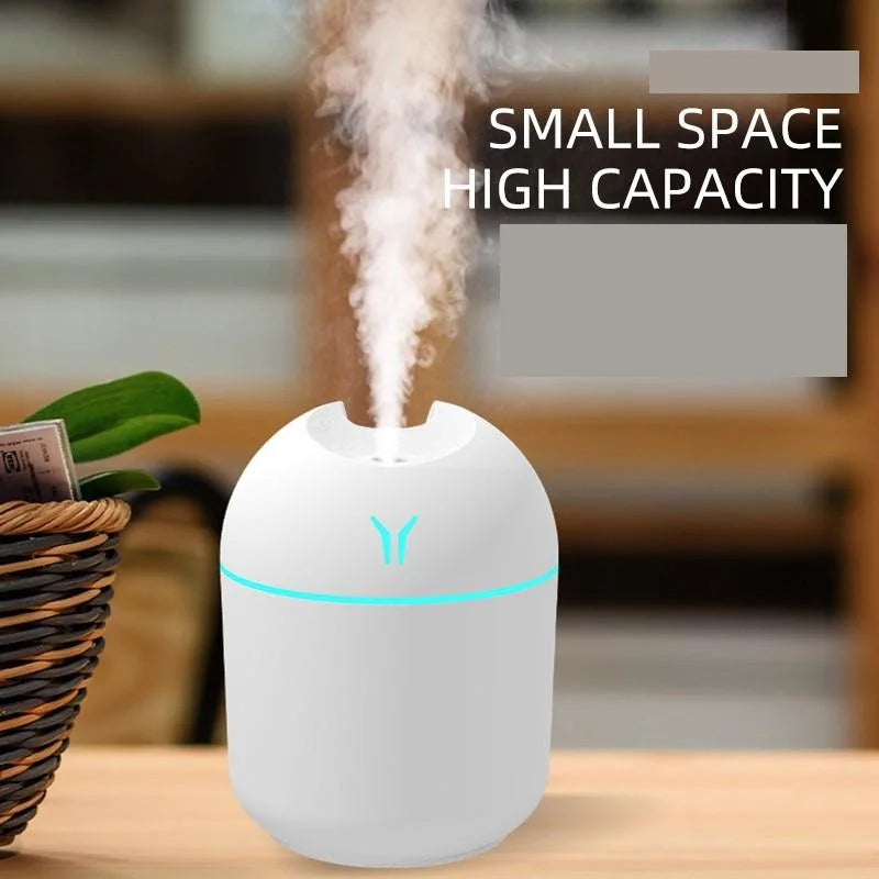 250ML USB Mini Air Humidifier with LED Lamp – Portable, Quiet, and Efficient Air Moisturizer for Home & Office