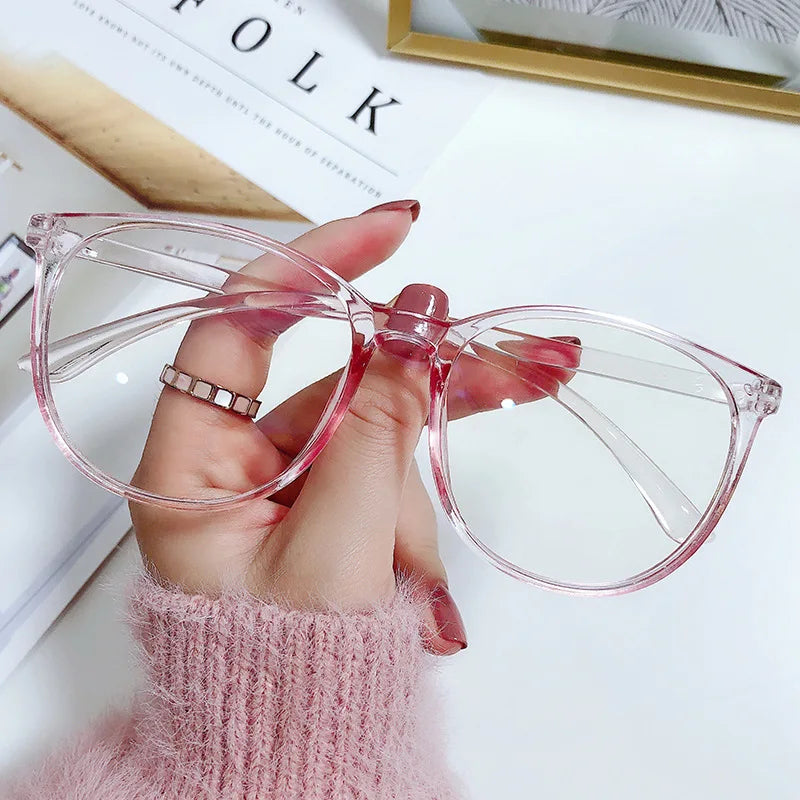 Transparent Blue Light Blocking Frame Computer Reading Glasses UV Eye Strain Readers for Women - UltraChic