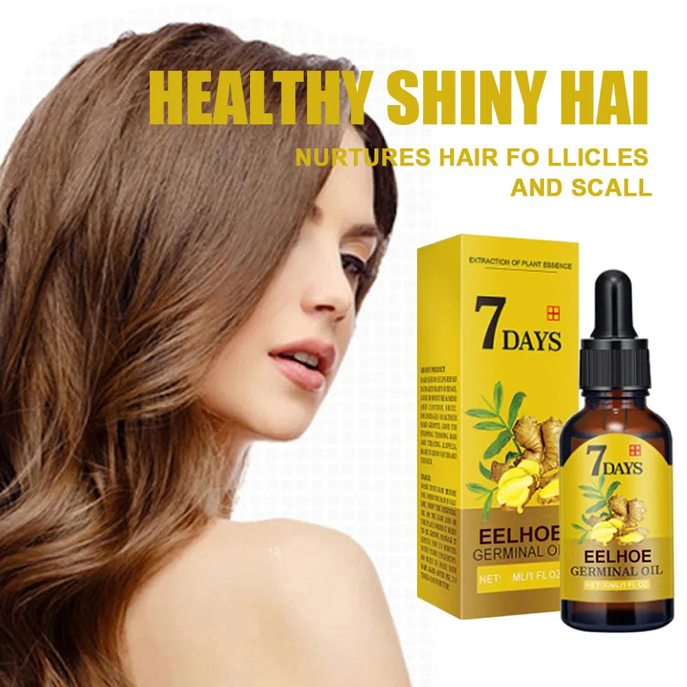 EELHOE Ginger Essence Hair Growth Oil – Stimulate Hair Growth, Strengthen and Nourish for Healthier, Thicker Hair