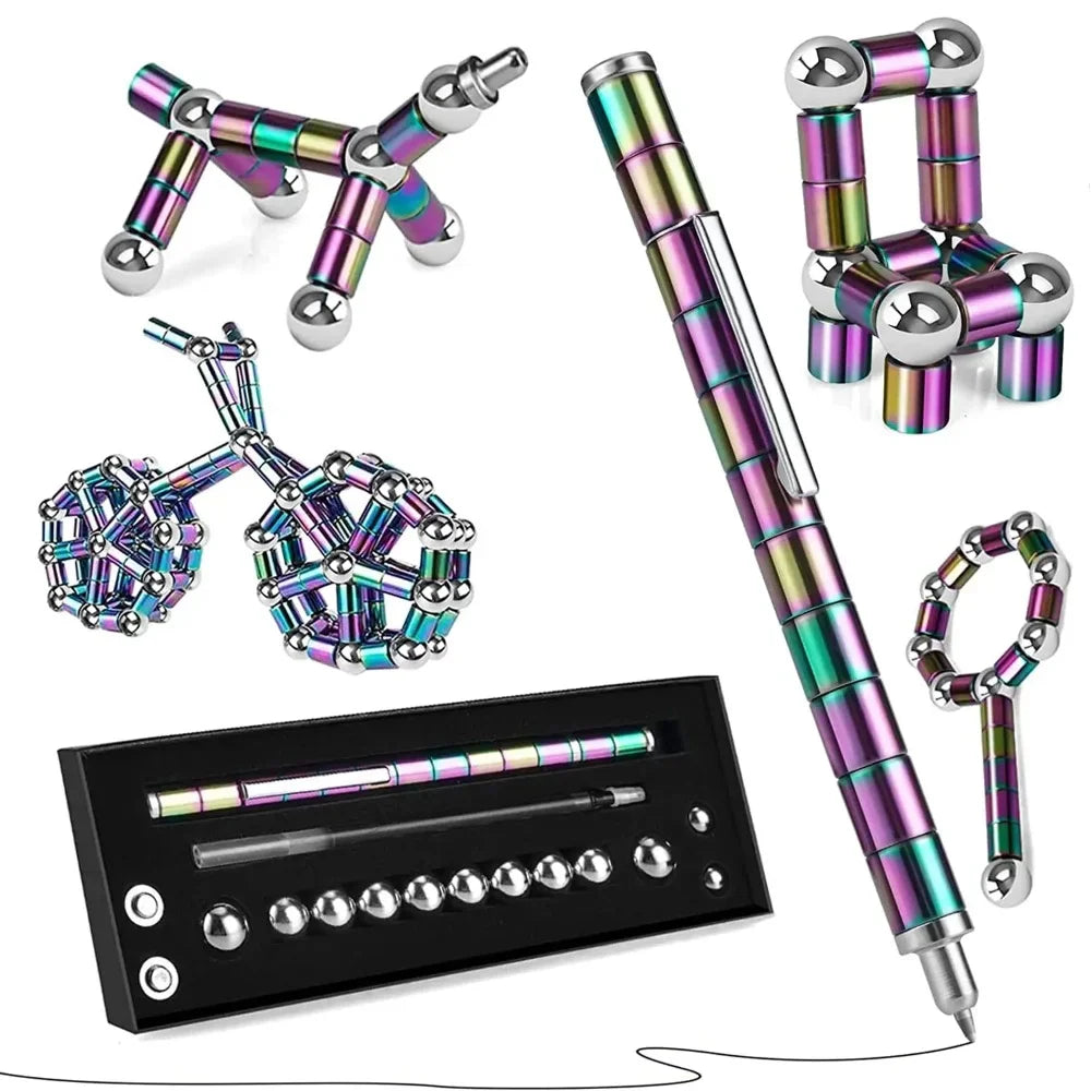"Decompression Magnetic Pen – Multifunctional Fidget Tool for Stress Relief & Fun! Perfect Gift for Friends