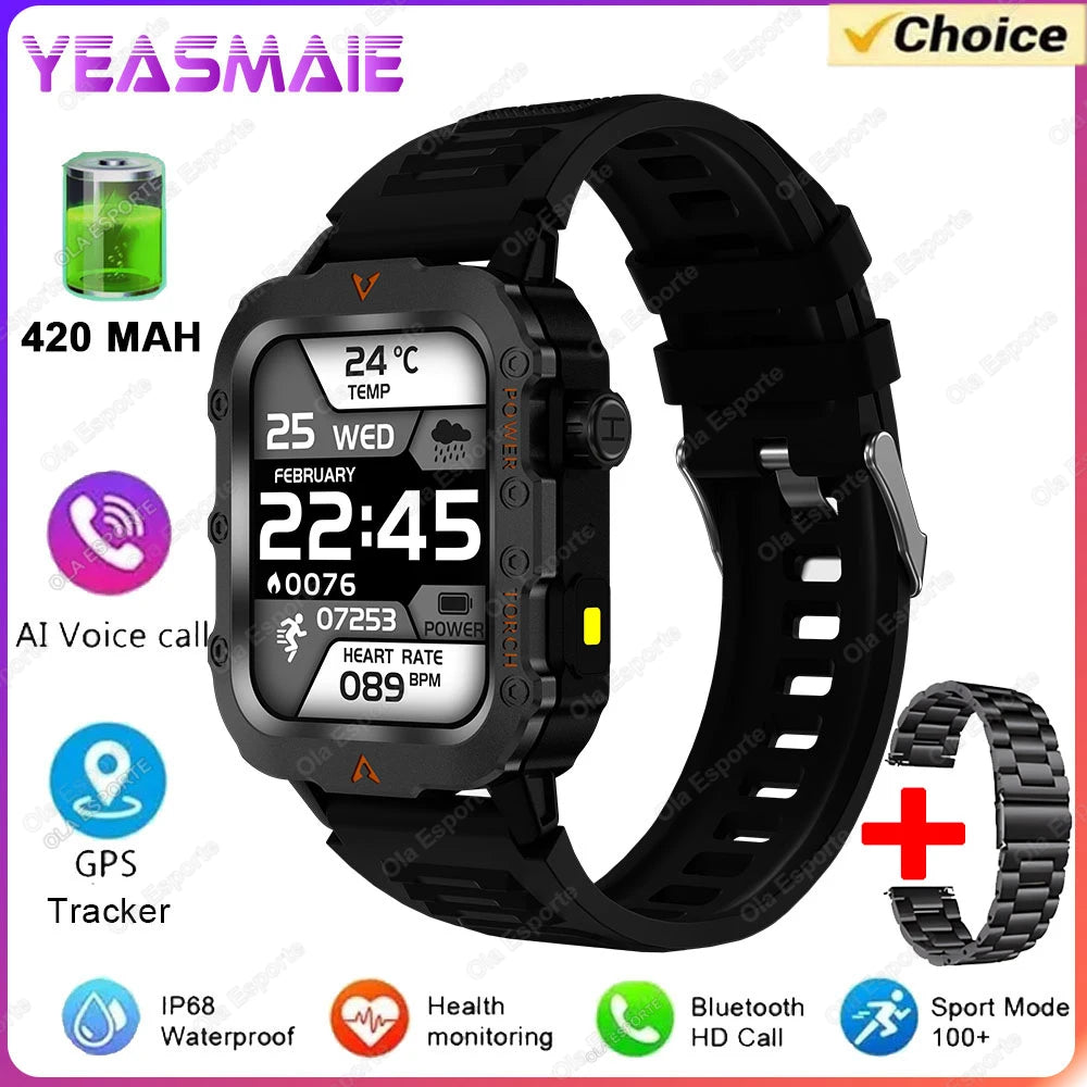 Military GPS Smartwatch – Rugged & Adventure-Ready - UltraChic