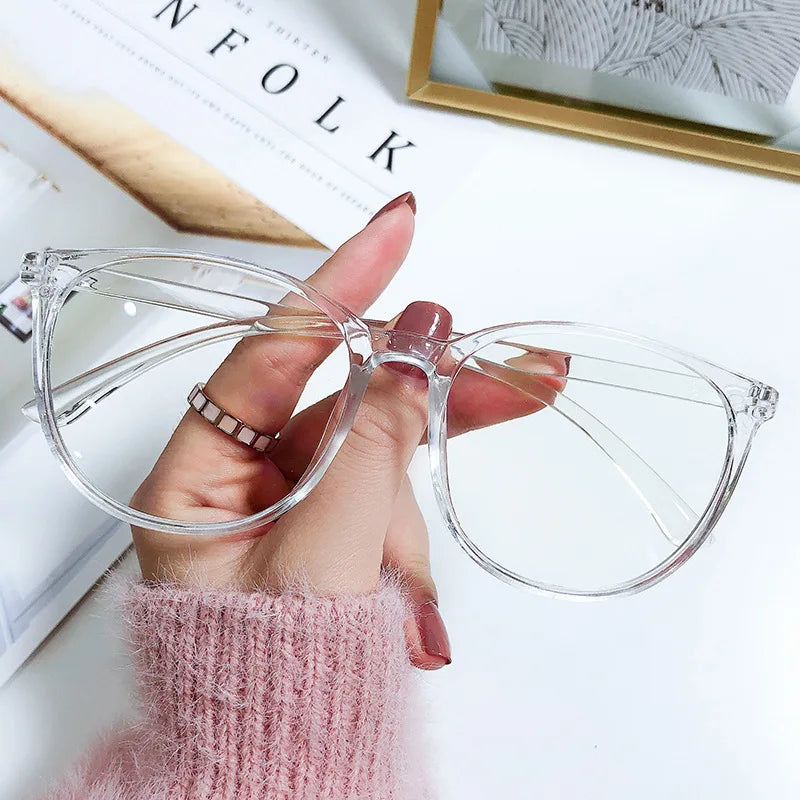 Transparent Blue Light Blocking Frame Computer Reading Glasses UV Eye Strain Readers for Women - UltraChic