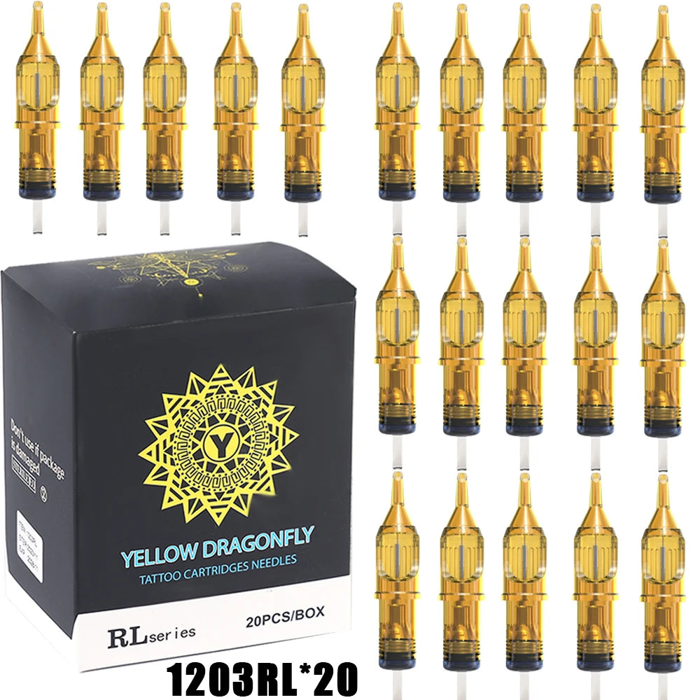 20PCS YILONG RL Tattoo Needles Premium Cartridge Needles for Precision Permanent Makeup Tattooing - UltraChic