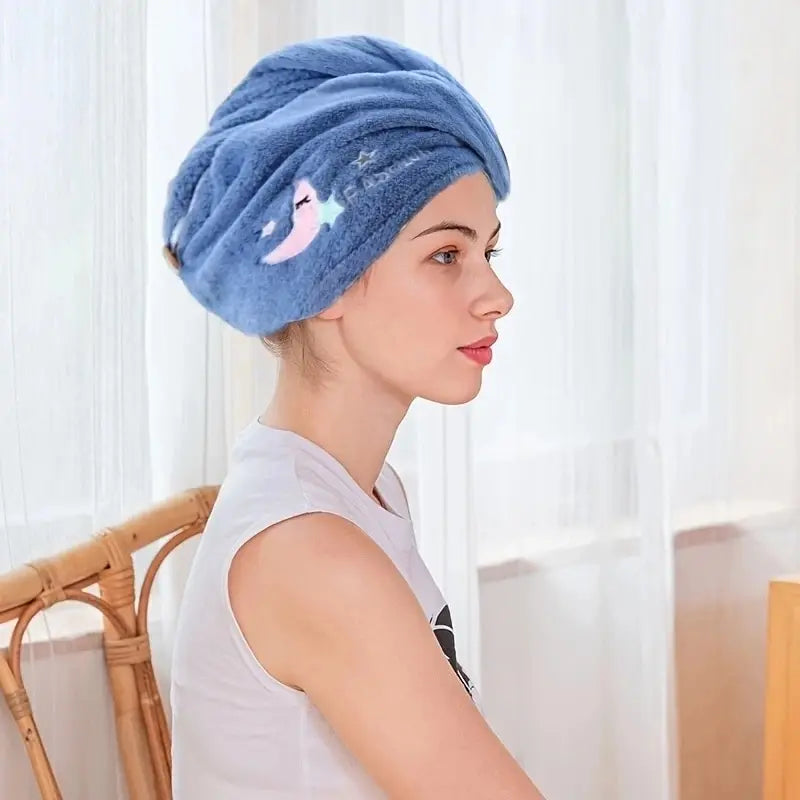 1PC Quick-Dry Hair Towel – Super Absorbent Soft Wrap for Women & Girls