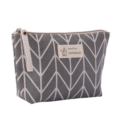Cute Canvas Cosmetic Bag Portable Stylish Travel Organizer for Makeup Toiletries - UltraChic