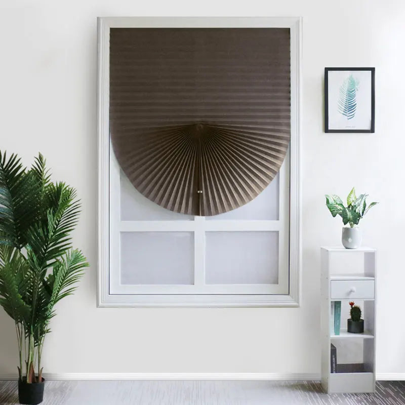 1PC Self-Adhesive Pleated Blinds – Half Blackout Window Shades for Bathroom, Bedroom & Balcony