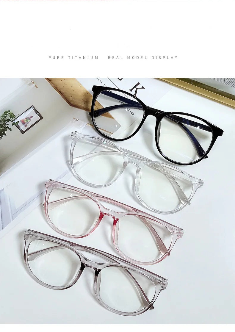 Transparent Blue Light Blocking Frame Computer Reading Glasses UV Eye Strain Readers for Women - UltraChic