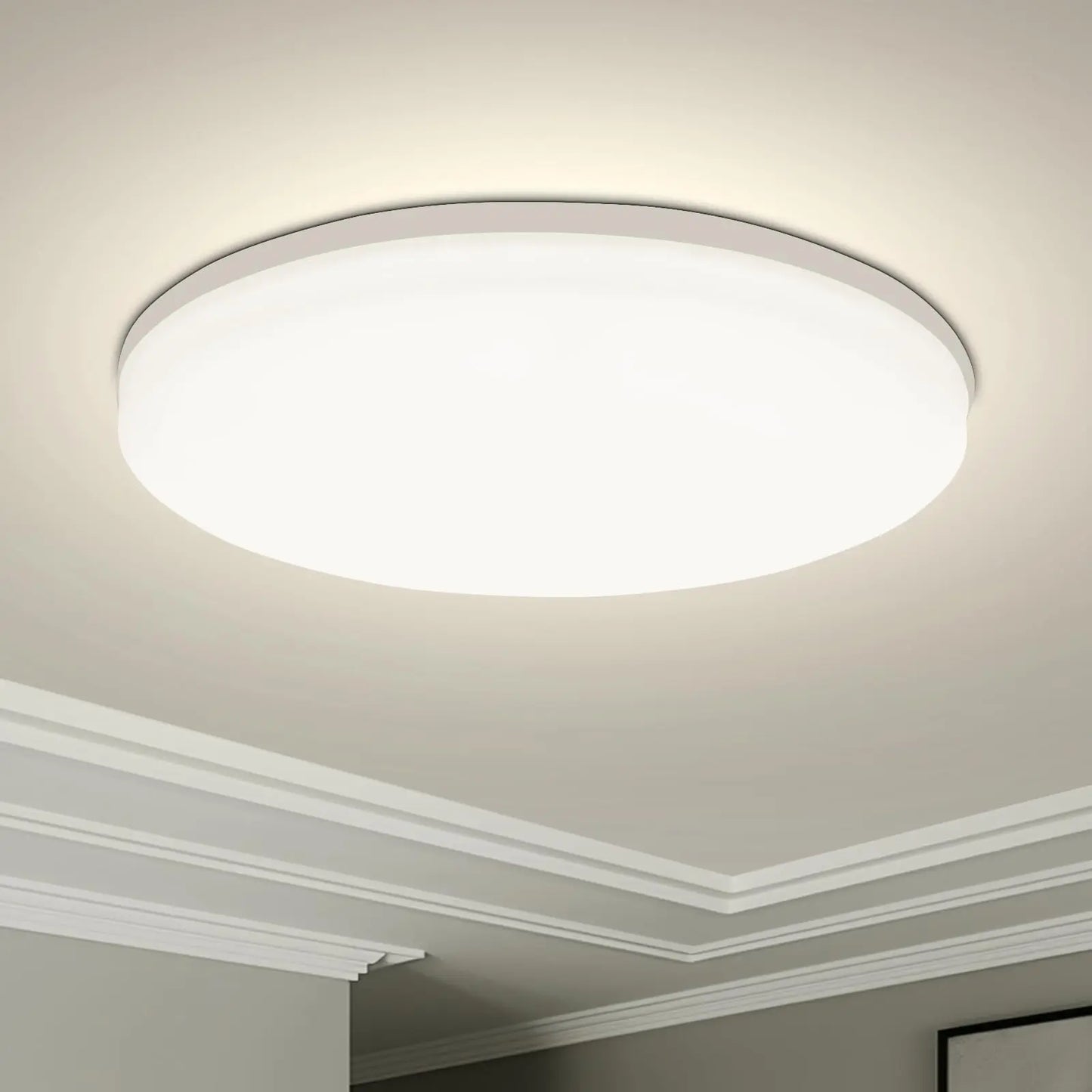 Modern LED Ceiling Light – Round Flush Mount for Kitchen & Home - UltraChic