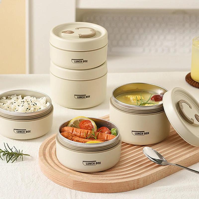 Portable Insulated Food Lunch Container Set, 1 Set Including 3 Counts Lunch Box & 1 Count Insulated Bag, 3 Separate Stackable Lunch Container for Adult & Kids, Christmas Gift Ideas, Stocking Stuffers - UltraChic