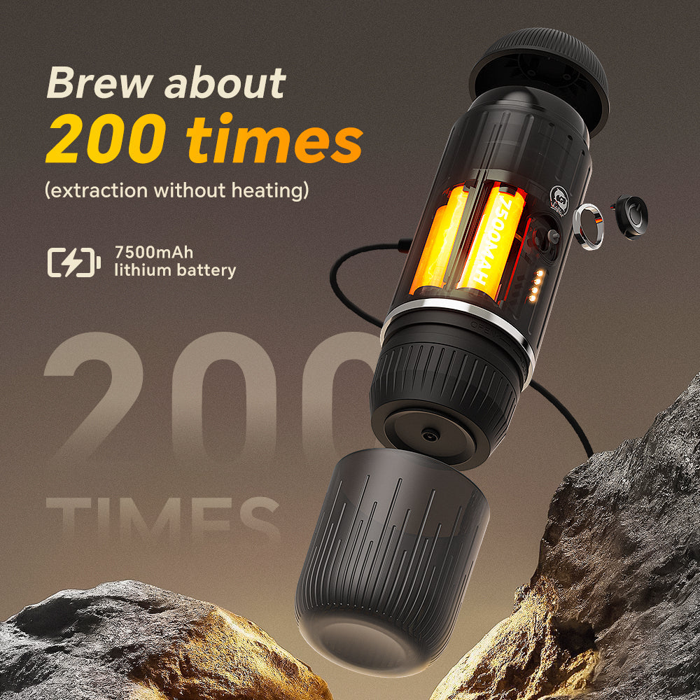 Compact Portable Espresso Maker with USB Charging - Perfect for Coffee Lovers On-the-Go, Compatible with Ground Coffee - UltraChic