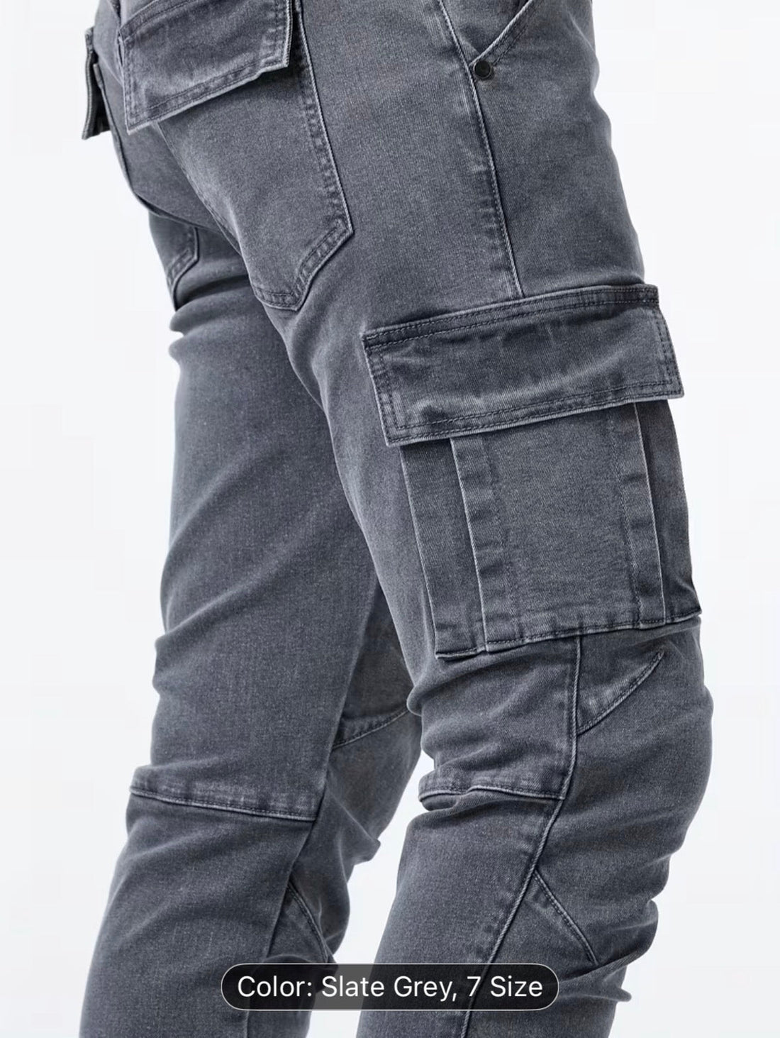 🧵 Men’s Slim-Fit Stretch Jeans with Multiple Pockets – Comfortable Street Style Denim for Everyday & All-Season Wear