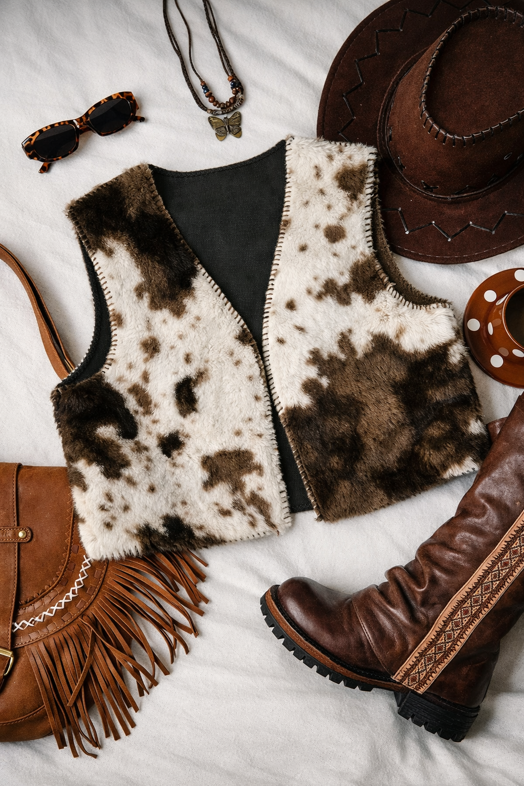 Why Cow Print Western Vests Are Trending in Fall Fashion
