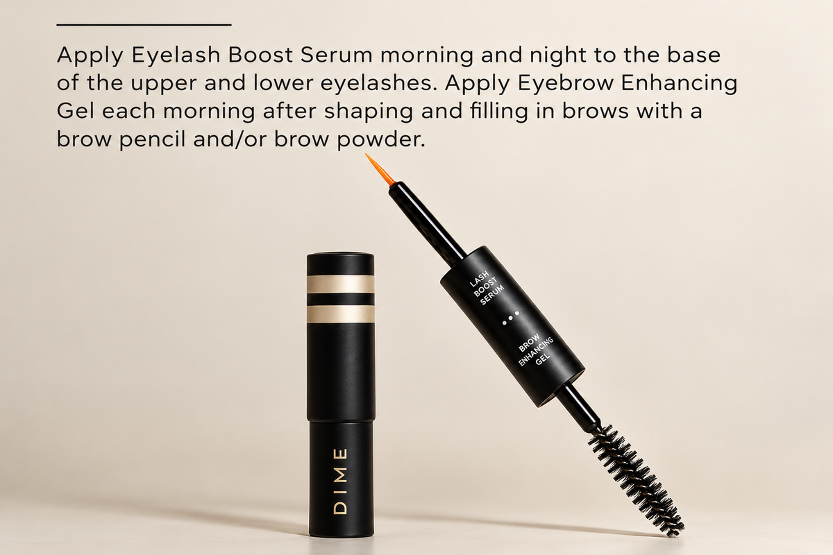 DIME Beauty Boost Duo – Eyelash Growth Serum & Eyebrow Enhancing Gel