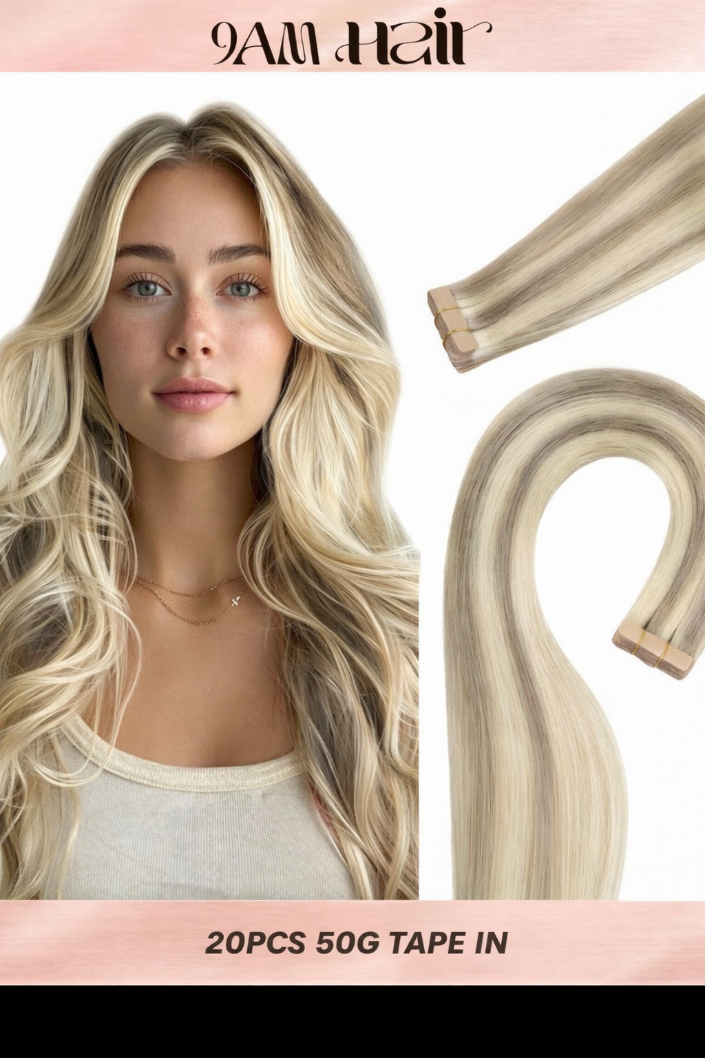Tape In Human Hair Extensions Remy Straight – Invisible Seamless PU Tape Hair Extensions for Women Salon Quality