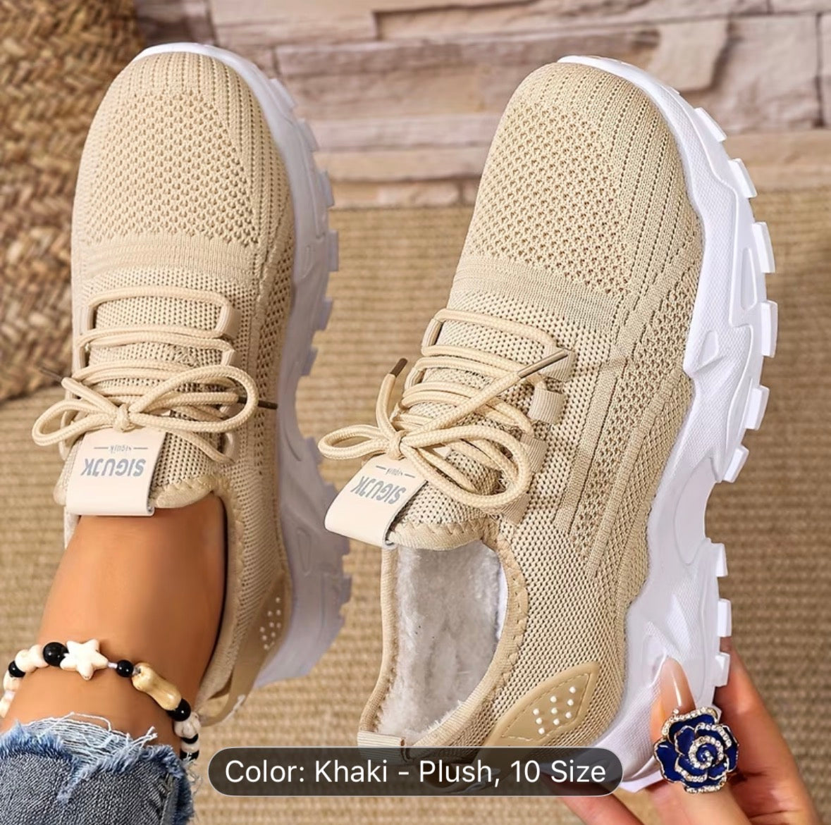 Women’s Breathable Knit Sneakers – Lightweight, Comfortable Low-Top Walking & Running Shoes - UltraChic