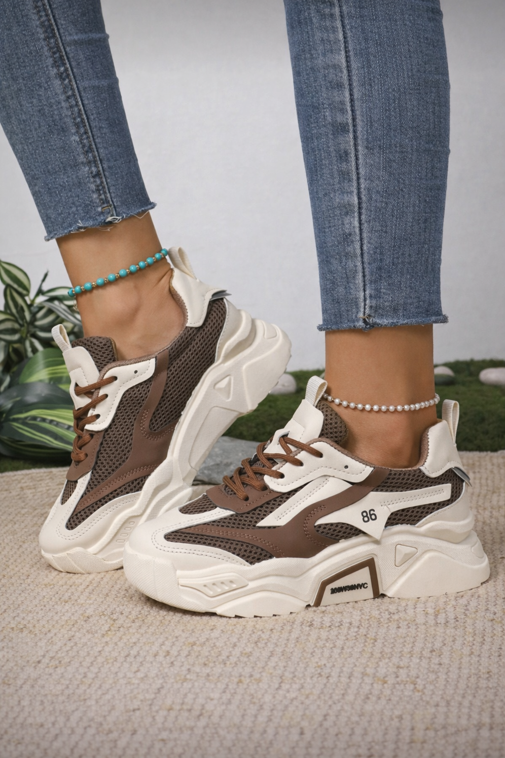 Women’s Thick Sole Platform Sports Shoes – Lightweight Outdoor Sneakers for Spring & Autumn