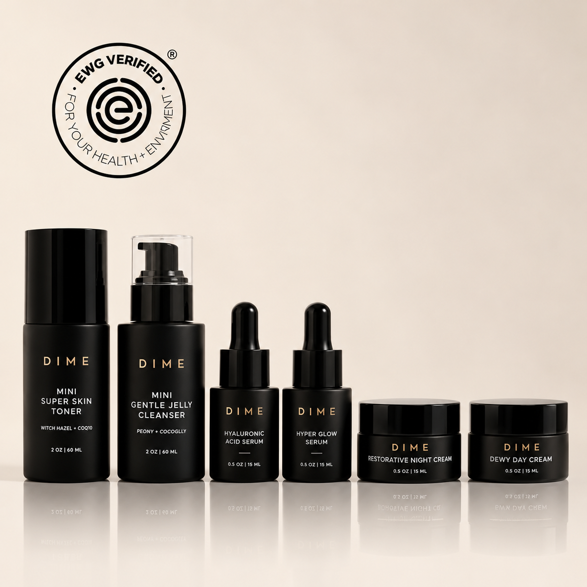 DIME Beauty The Works Discovery Set – 6-Piece Skincare Routine Kit