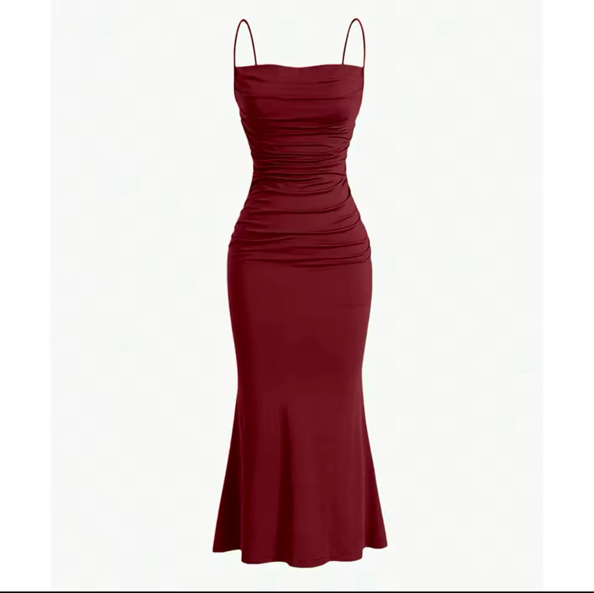 Mia Muse Mermaid Hem Maxi Dress for Women – Elegant Spaghetti Strap Party Dress, Perfect for All Seasons