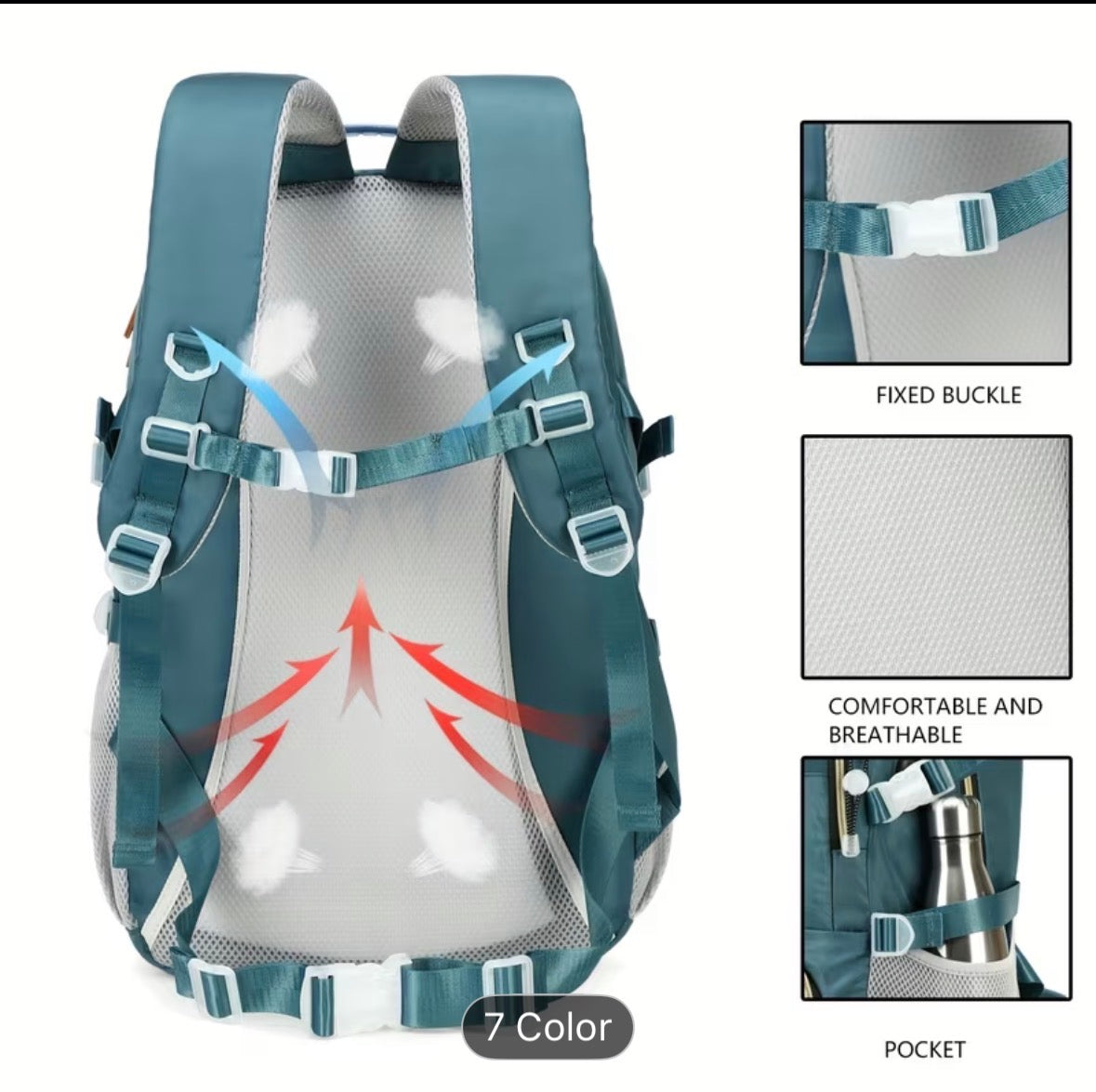 40L Large Travel Backpack for Men – Heavy Duty Hiking Backpack with Laptop Compartment & Shoe Storage - UltraChic