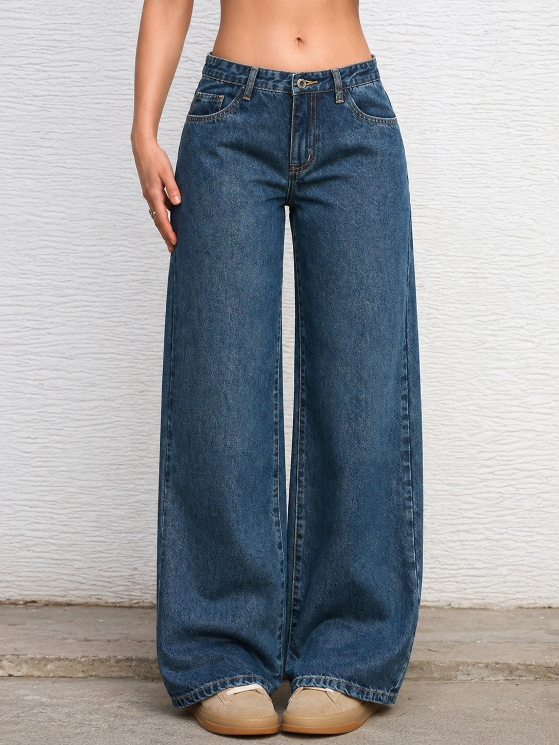 Wide Leg Jeans Relaxed Fit Effortless Chic Look All Season Women
