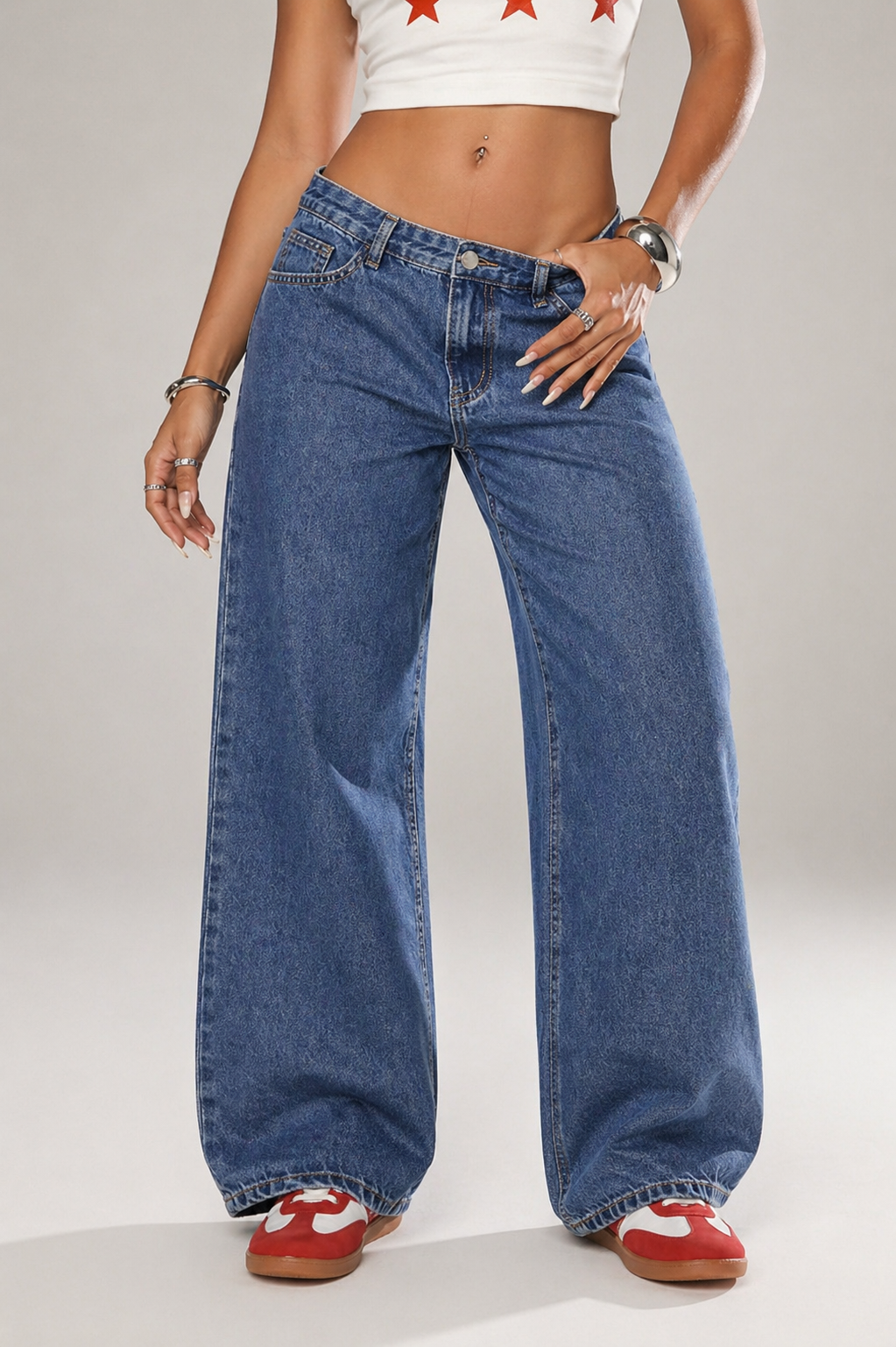 Wide Leg Jeans Relaxed Fit Effortless Chic Look All Season Women