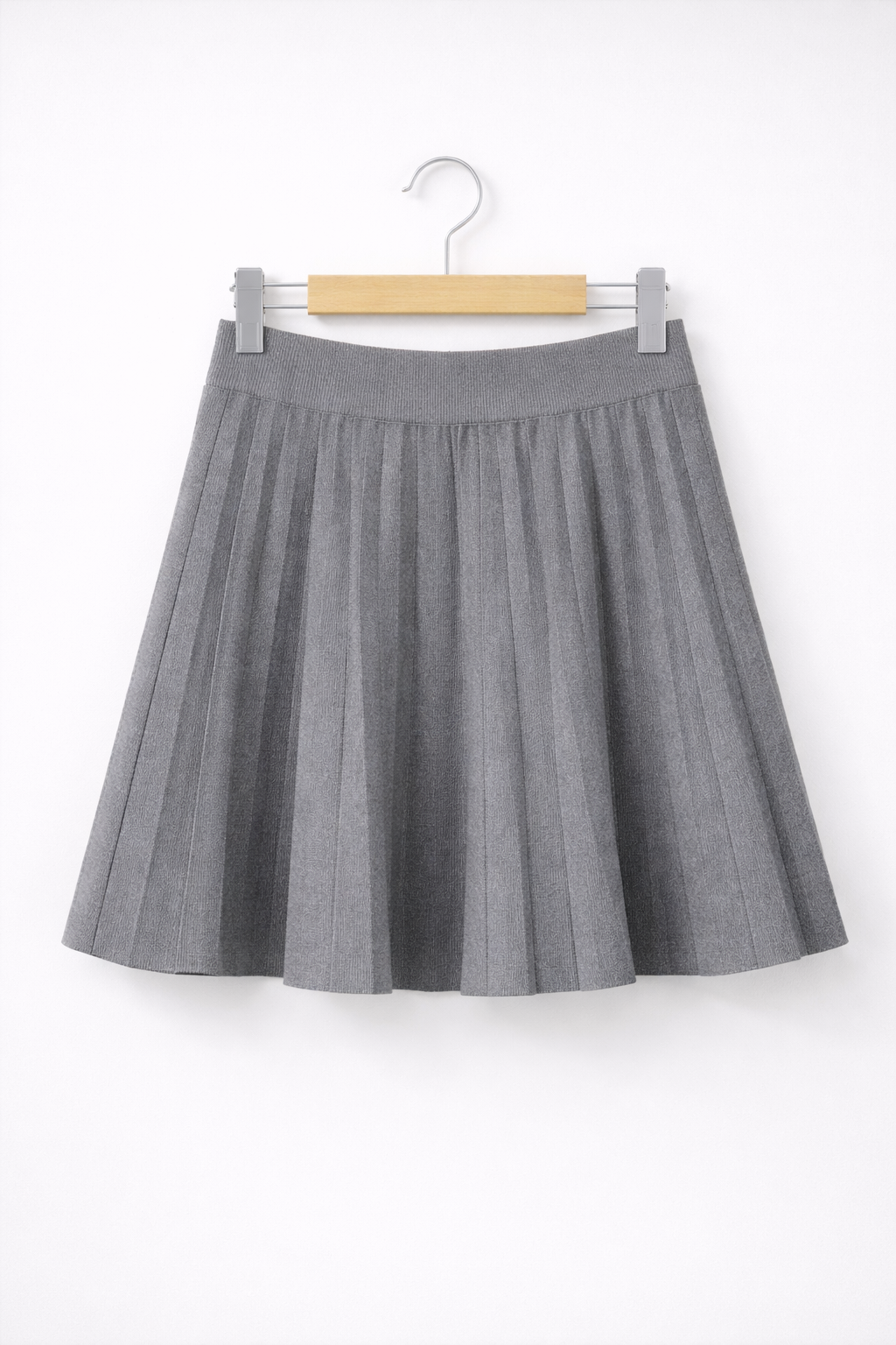 Women’s Pleated Knit Skirt – Minimalist Fall Winter Essential - UltraChic