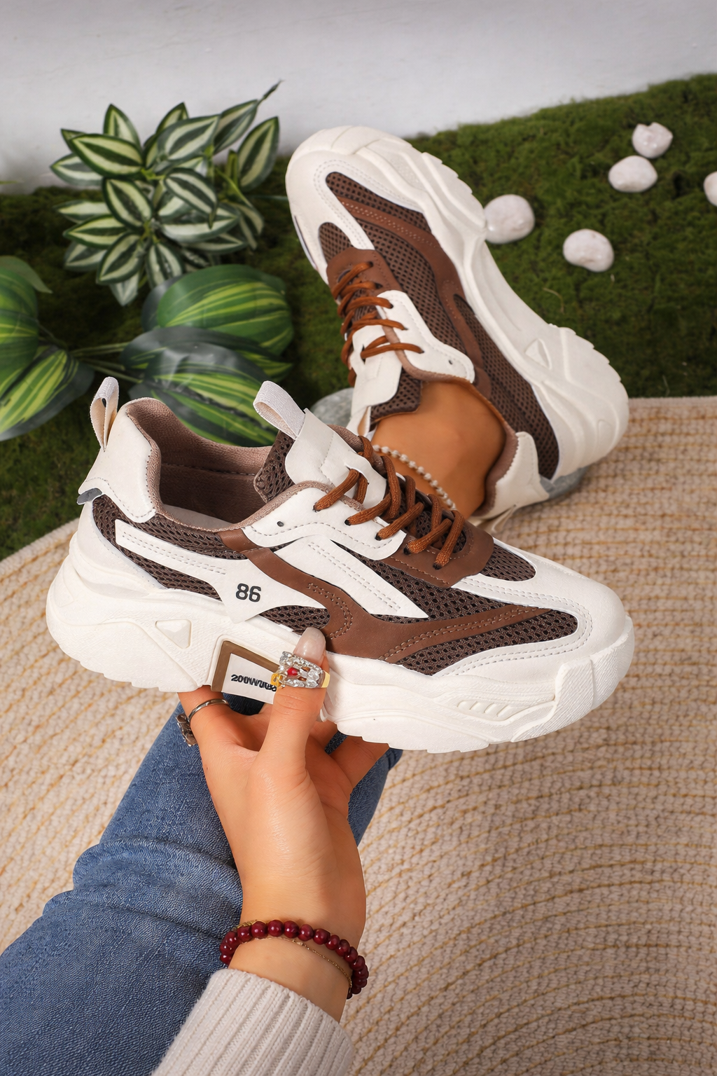 Women’s Thick Sole Platform Sports Shoes – Lightweight Outdoor Sneakers for Spring & Autumn