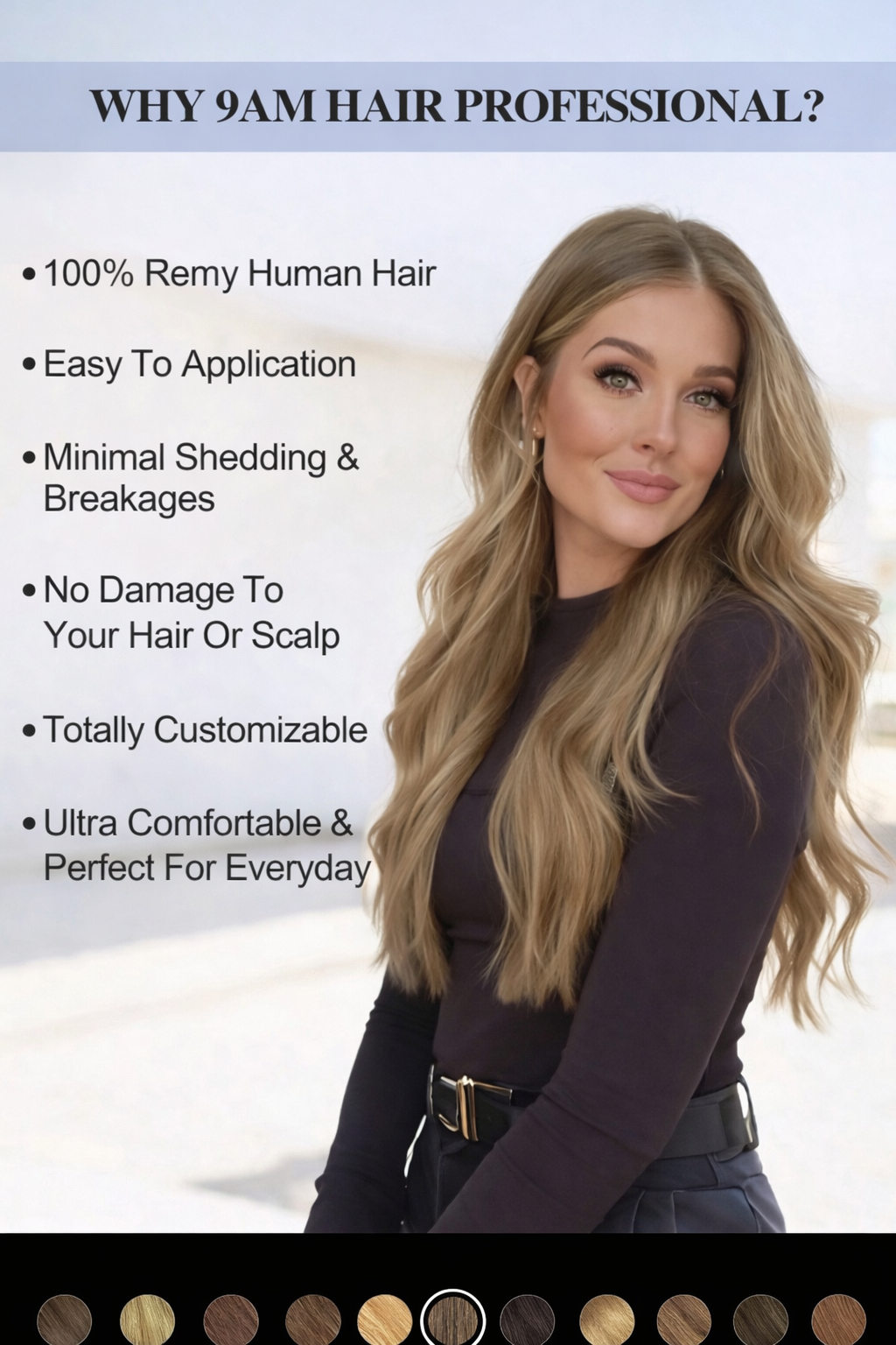 Tape In Human Hair Extensions Remy – Medium Ash Brown Seamless Straight Tape Hair Extensions for Women