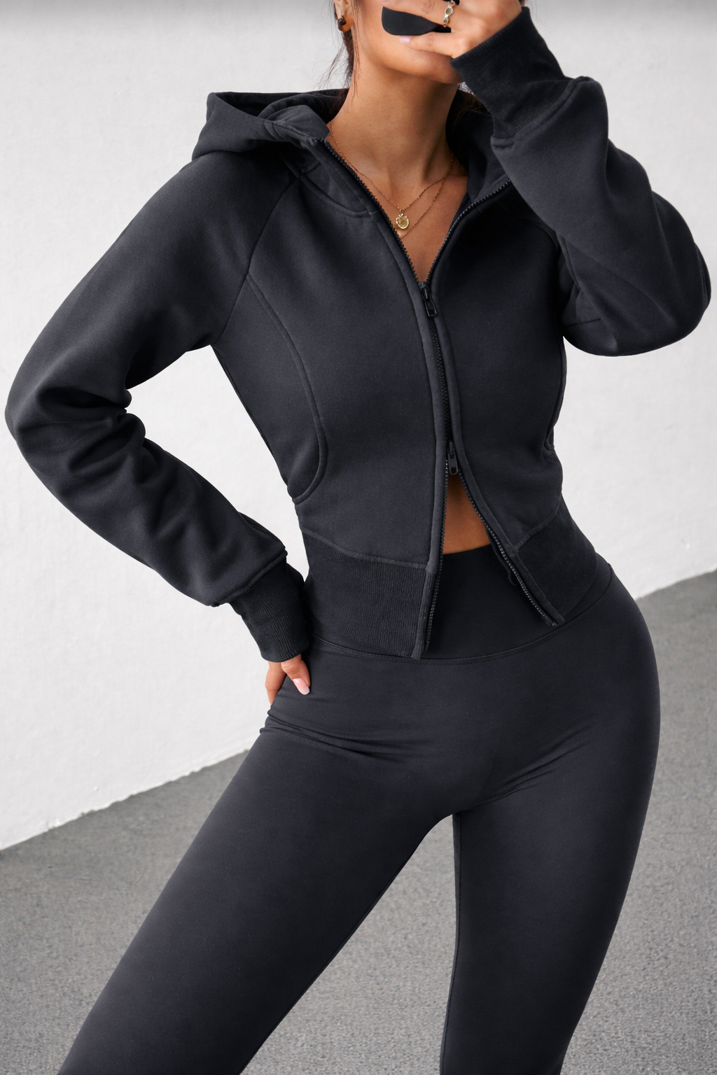 Women’s Thermal Lined Zip-Up Hoodie – Slim Fit Winter Casual Sweatshirt Jacket - UltraChic