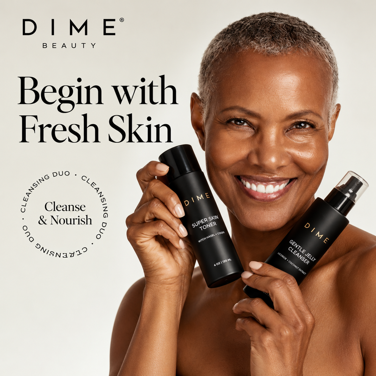 DIME Beauty Cleansing Duo – Gentle Jelly Cleanser & Super Skin Toner