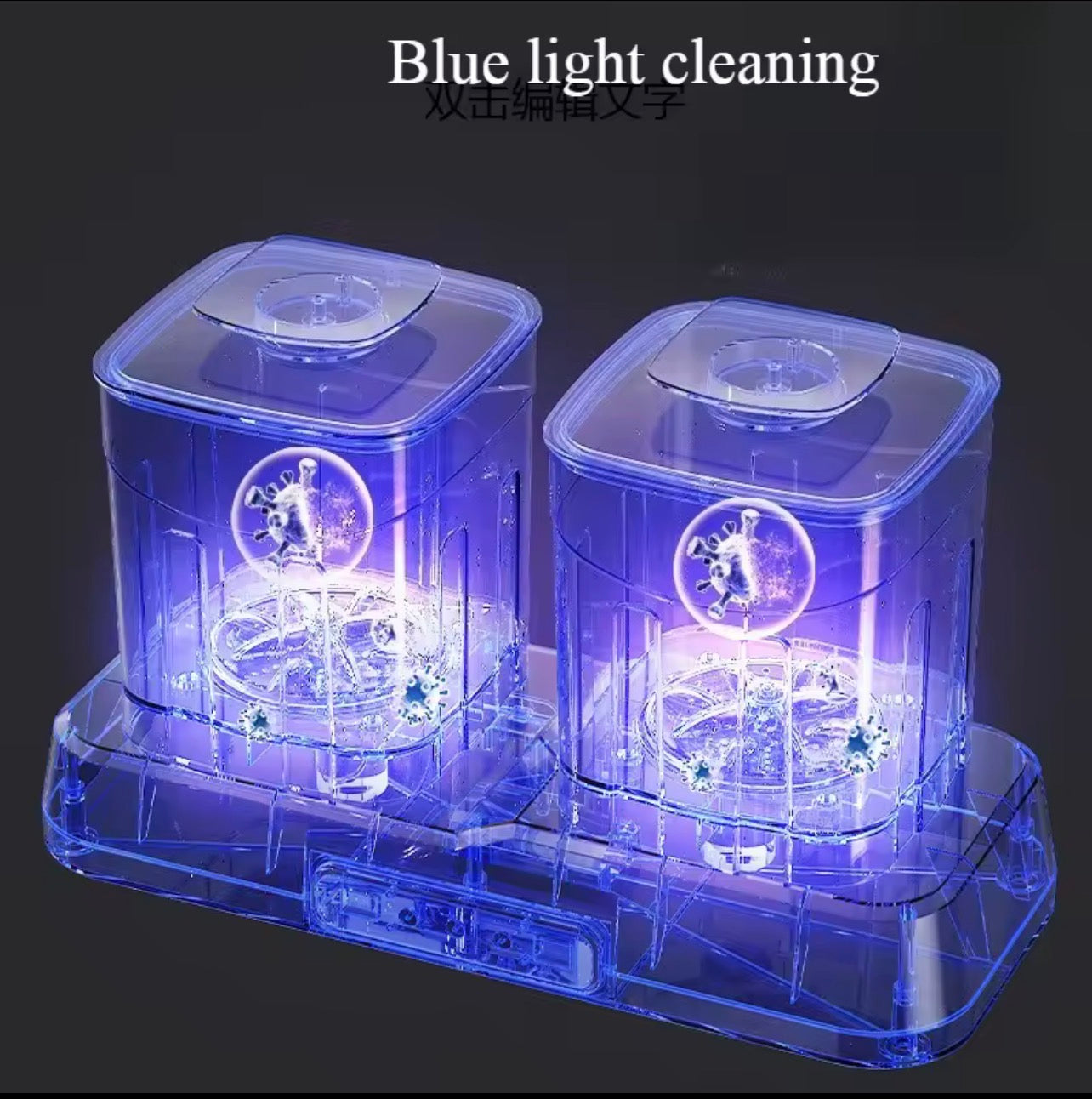Portable Mini Washing Machine with Blue Light – Compact Travel Laundry Cleaner for Underwear & Baby Clothes - UltraChic