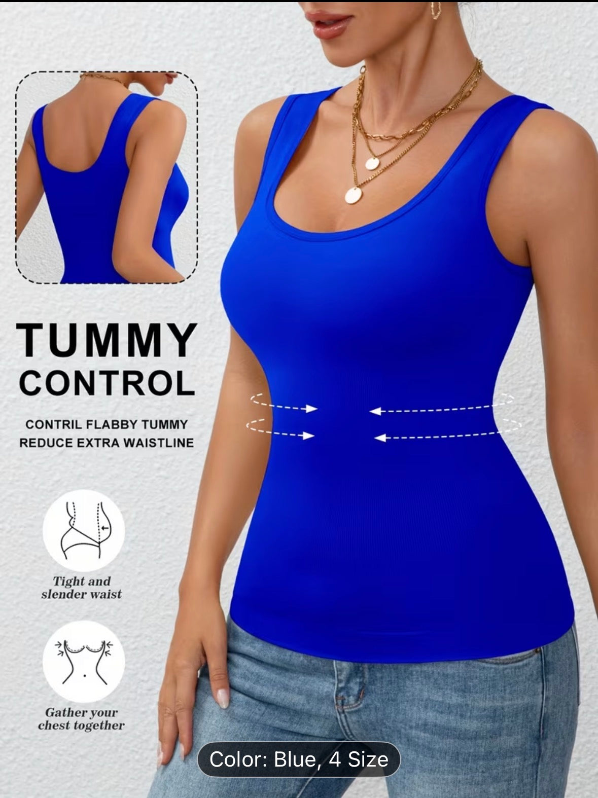 Women’s Tummy Control Vest – Sleeveless Shapewear, Waist Cincher, Comfortable Workout & Daily Wear - UltraChic