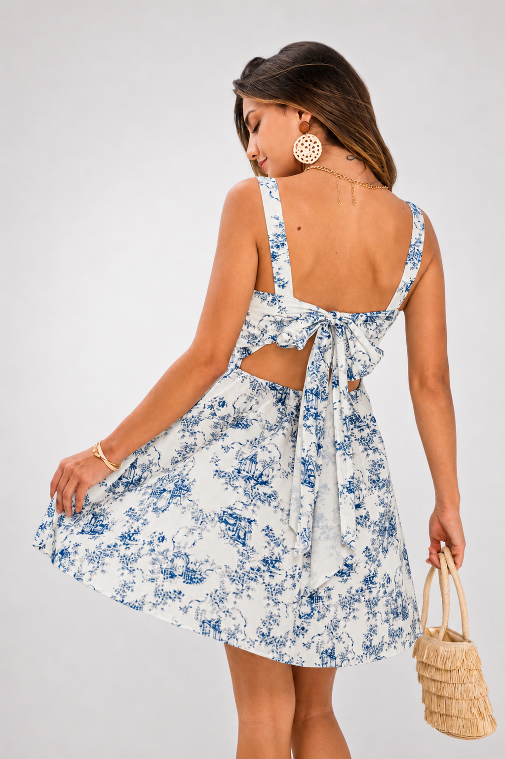 Floral Summer Dress Sweetheart Neckline Effortless Feminine Look Summer Casual Women - UltraChic