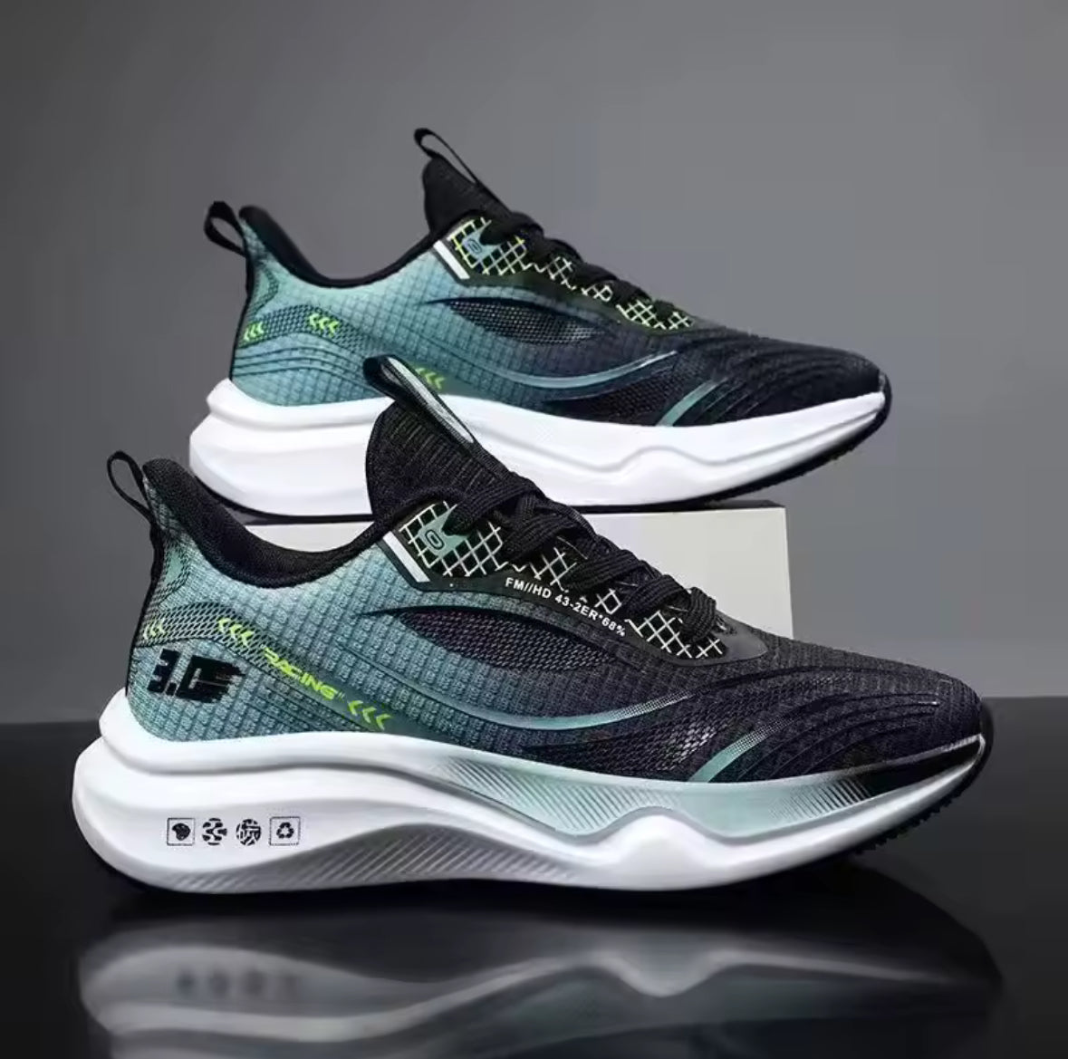 Men’s Casual Running Shoes – Breathable, Trendy Outdoor Sport Sneakers with Comfortable Low-Top Design & Durable PVC Outsole - UltraChic