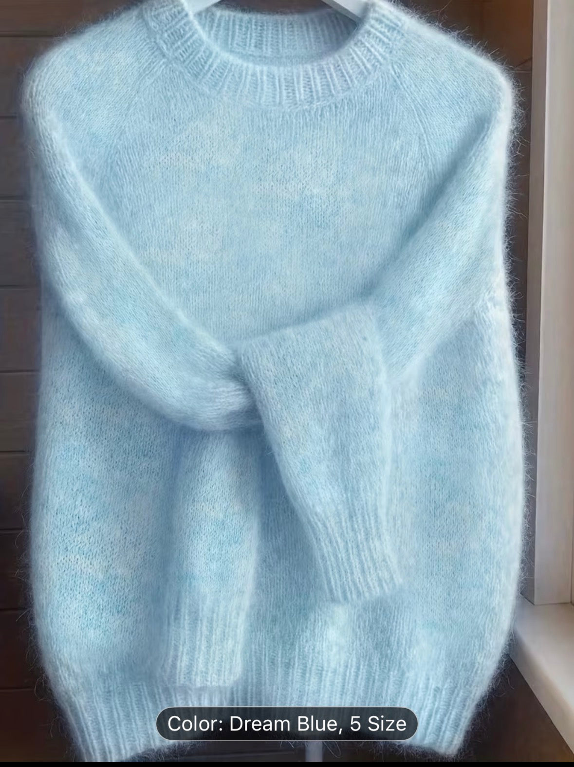 Sweater Made from a Soft Mohair Blend for Women - Features a French-Inspired Raglan Sleeve And Drop Shoulder Design, Perfect for The Fall And Winter Seasons, Ideal As a Christmas Or Birthday Gift - UltraChic