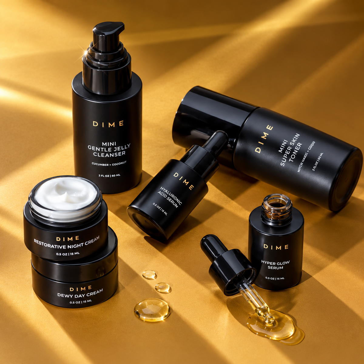 DIME Beauty The Works Discovery Set – 6-Piece Skincare Routine Kit