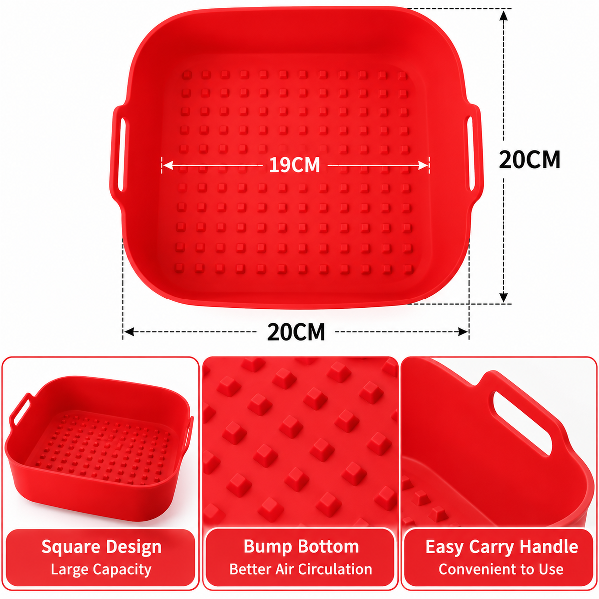 Reusable Silicone Air Fryer Liners – Non-Stick Cooking Basket Inserts