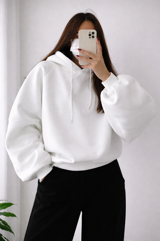 Women’s Oversized Crop Hoodie – Cozy Fall Casual Sweatshirt