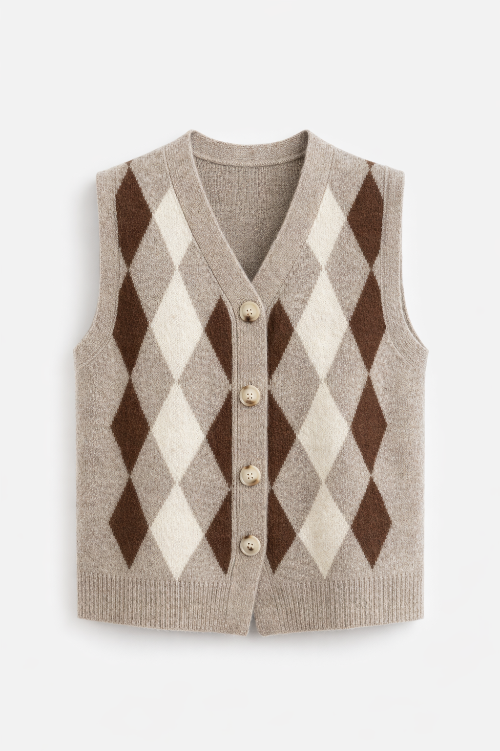 Women’s Leopard Knit Vest – Elegant Autumn/Winter Sleeveless Office Layer