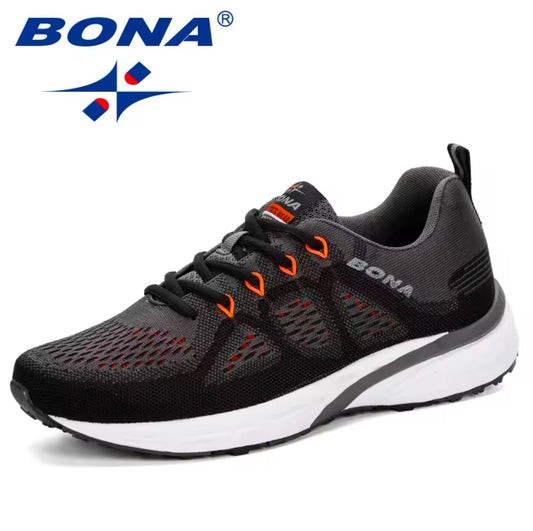 Boost Your Stride with BONA Men’s Sport Sneakers – Lightweight, Breathable Mesh Trainers for Outdoor Running & Athletic Performance