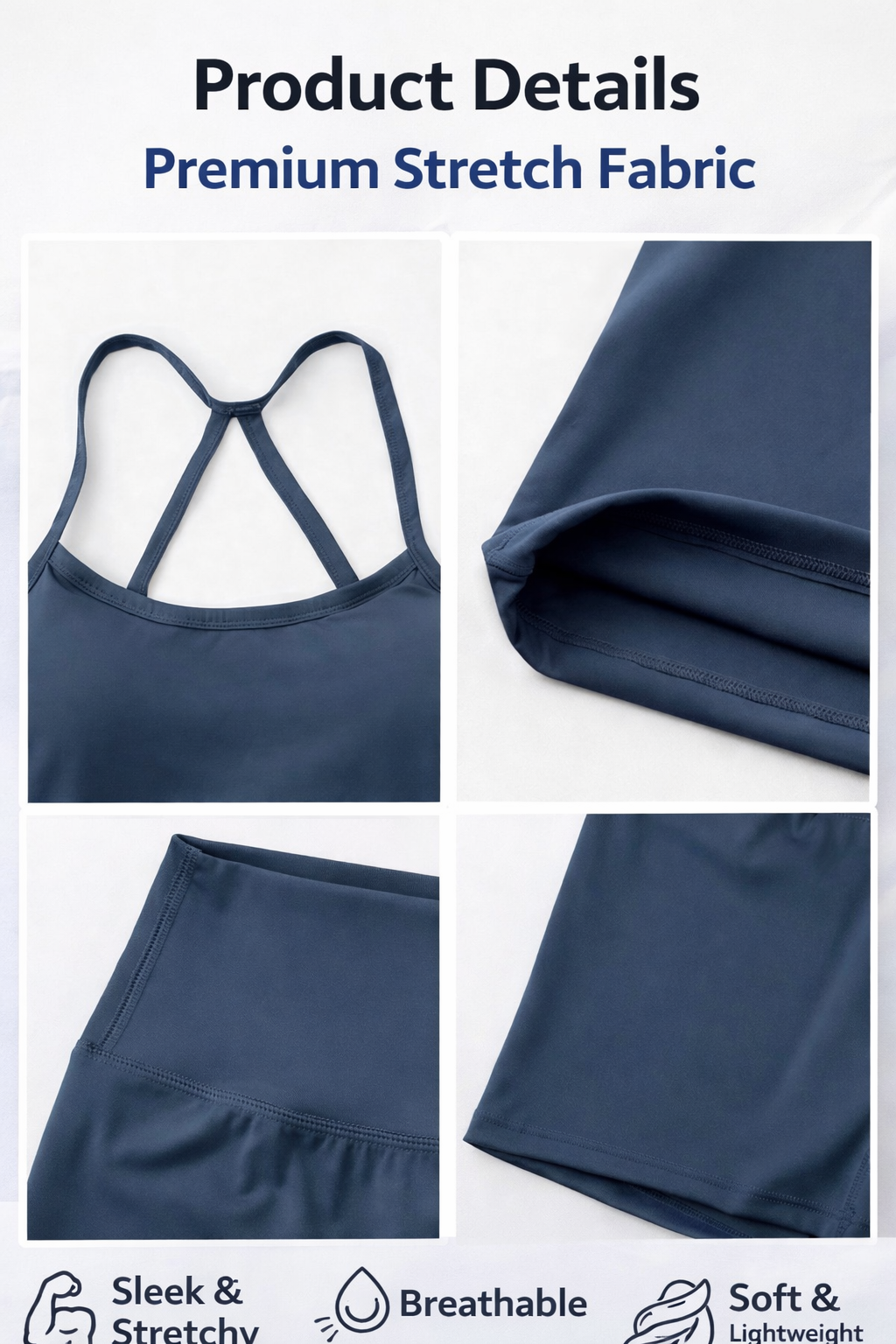 Women’s 2 Piece Halter Backless Yoga Set – Nude Feel Sculpting Fitness Outfit Spring Summer Activewear