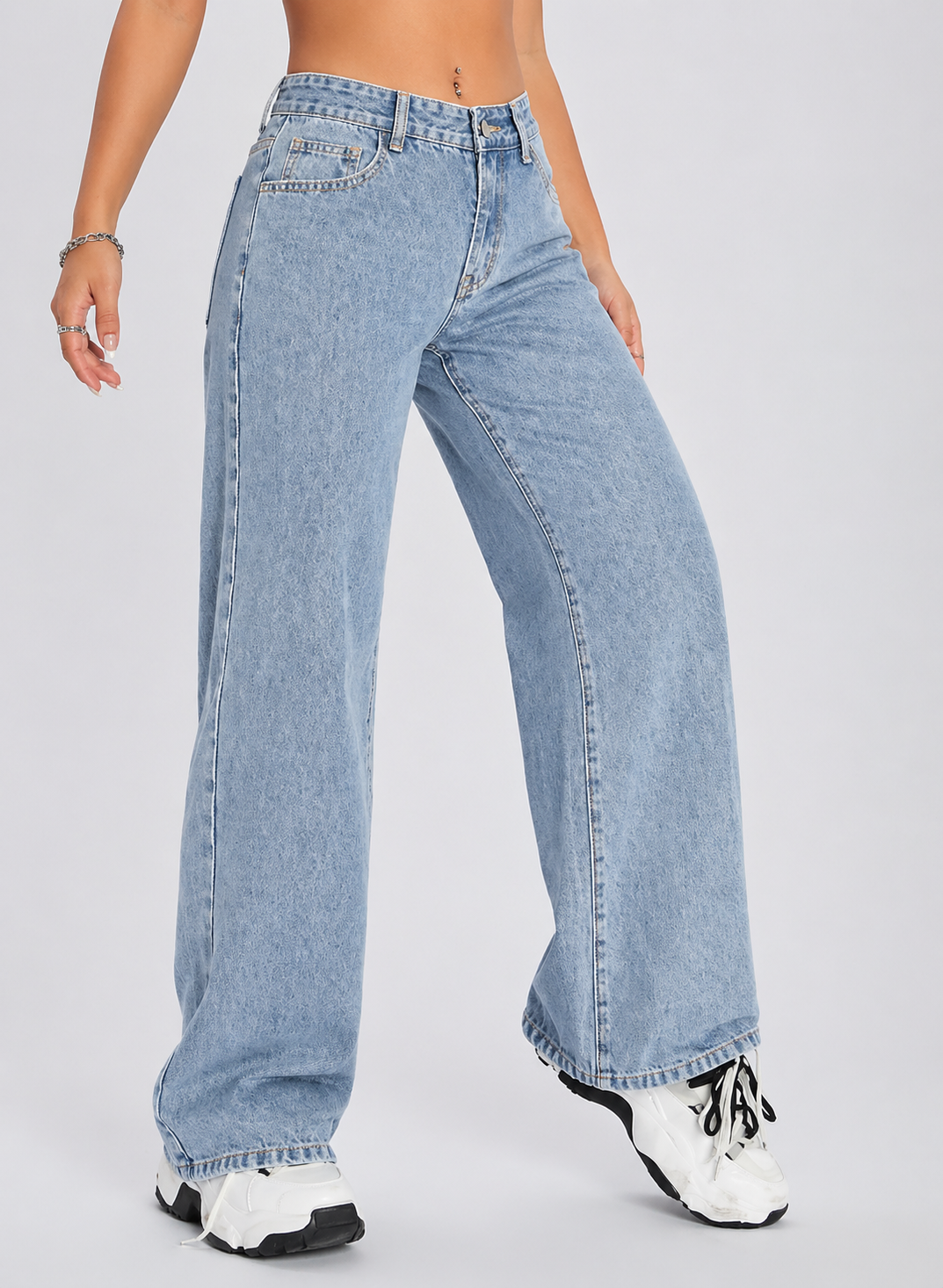 Wide Leg Jeans Relaxed Fit Effortless Chic Look All Season Women