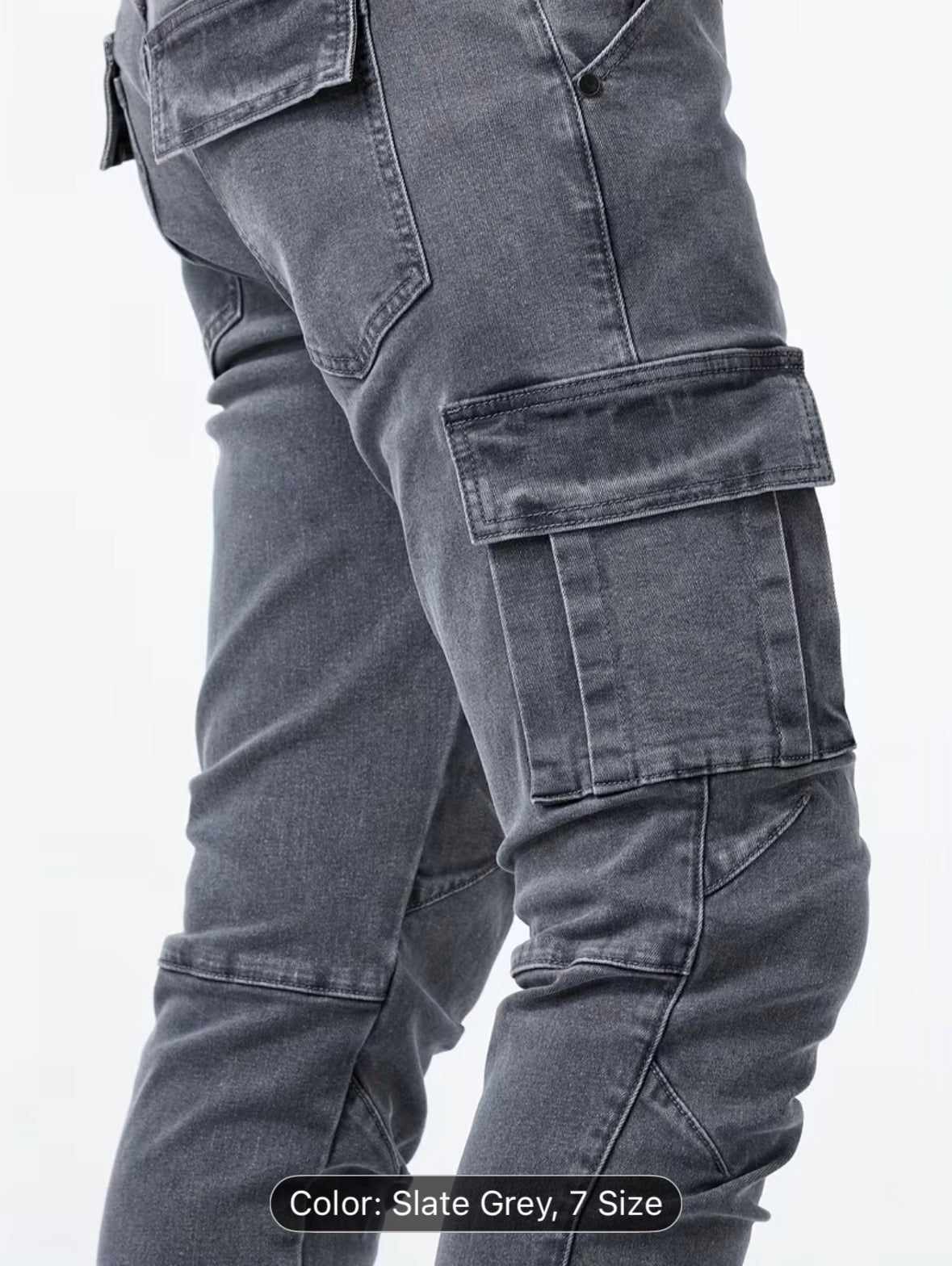 Men’s Slim-Fit Stretch Jeans with Multiple Pockets – Comfortable Street Style Denim for Everyday & All-Season Wear - UltraChic