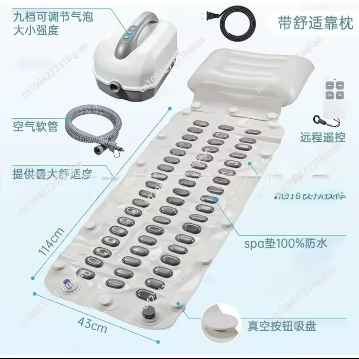 Bubble Bath Spa Massage Mat for Bathtub – Home Surfing Portable Jacuzzi Spa