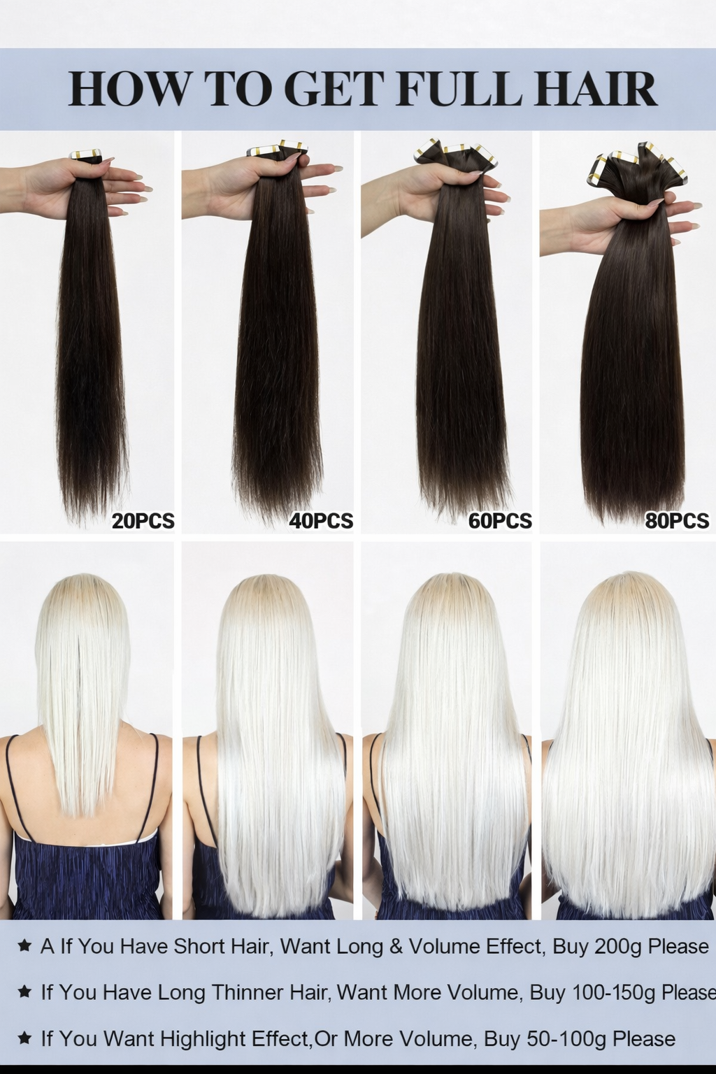 Tape In Human Hair Extensions Remy – Medium Ash Brown Seamless Straight Tape Hair Extensions for Women