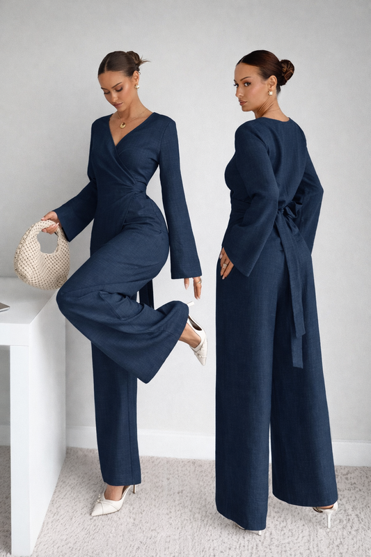 Waist Cinching Shirt Set Elegant Autumn Spring Women Outfit - UltraChic