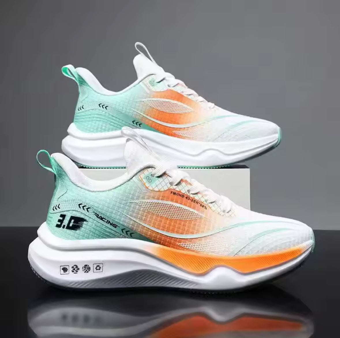 Men’s Casual Running Shoes – Breathable, Trendy Outdoor Sport Sneakers with Comfortable Low-Top Design & Durable PVC Outsole - UltraChic