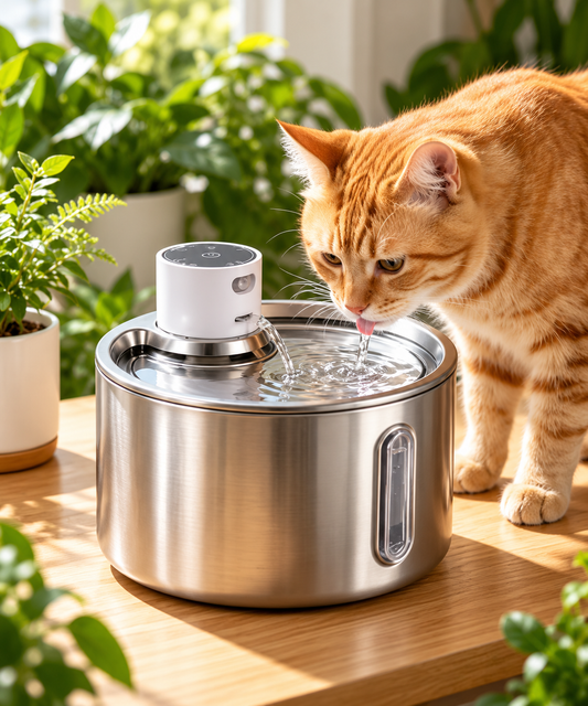 2.2L Cordless Cat Water Fountain with Motion Sensor – Automatic Pet Water Dispenser